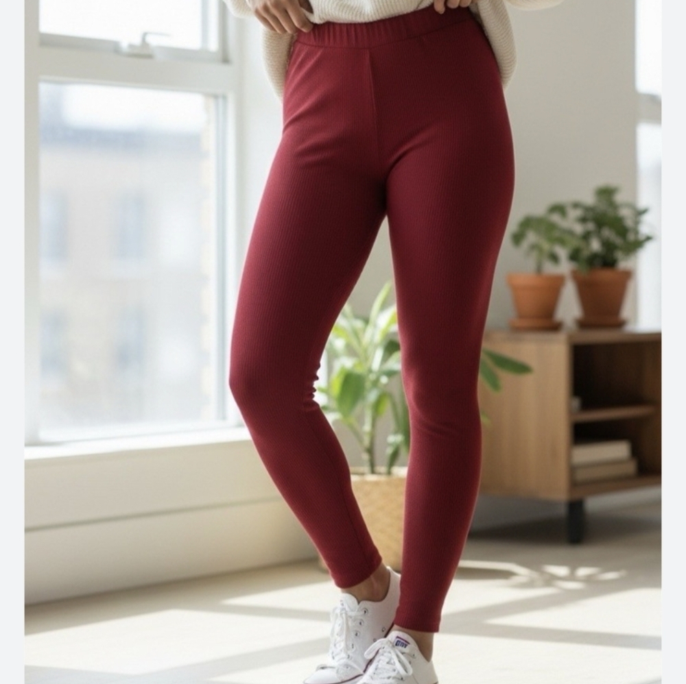 NWT SKIMS Soft Lounge Ribbed Leggings Brick